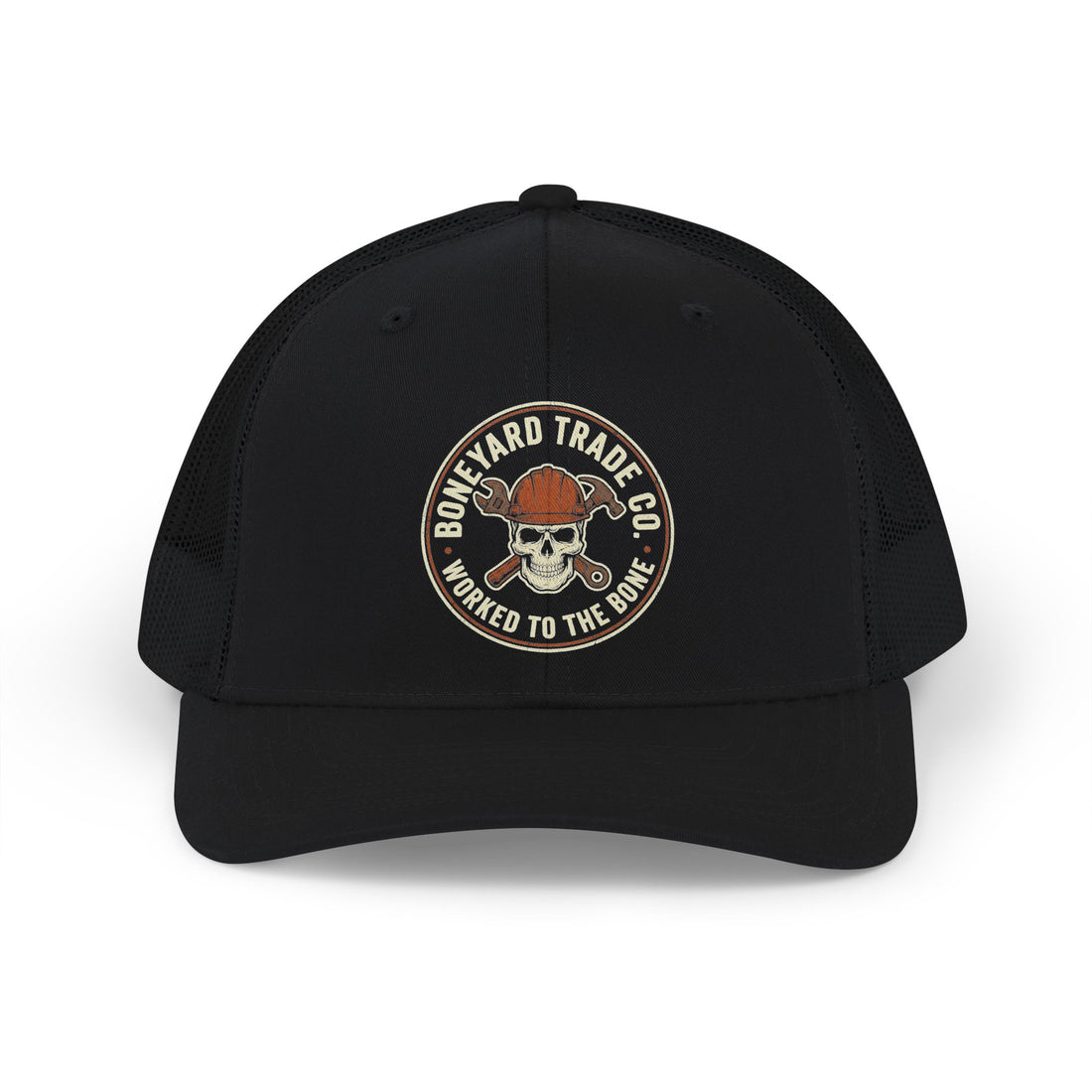 Skull Trucker Cap — Embroidered Snapback