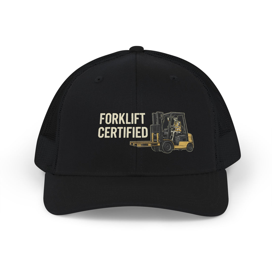 Forklift Certified Trucker Cap — Embroidered Snapback