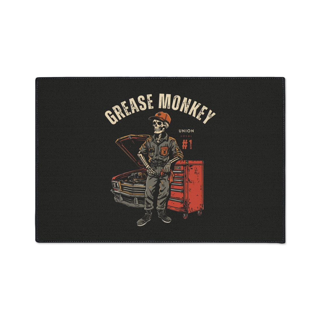 Grease Monkey Union Local #1 — Auto Mechanic Floor Mat
