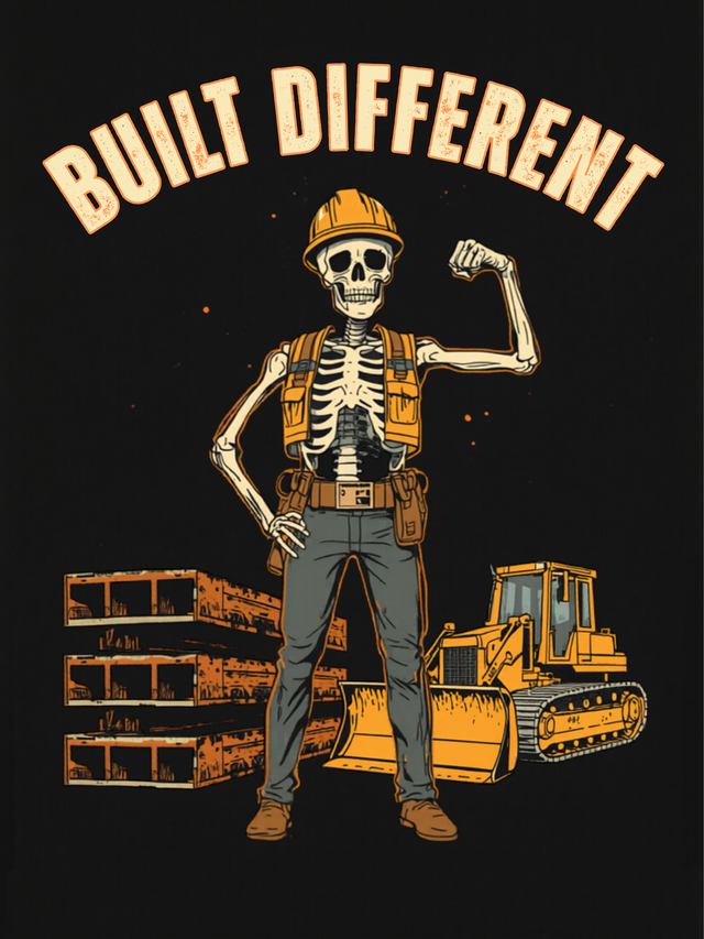 Heavy-equipment operator skeleton design — Boneyard Trading Co.