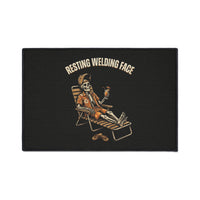 Resting Welding Face — Welder Floor Mat view 5