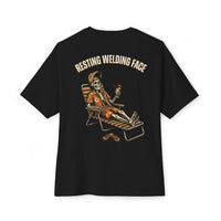 Resting Welding Face — Welder Tee view 1