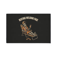 Resting Welding Face — Welder Floor Mat view 3