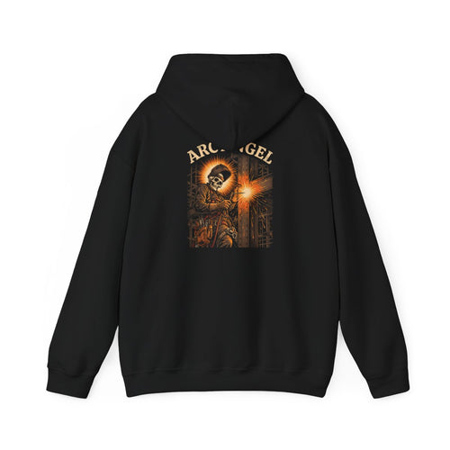 Arc Angel — Welder Hoodie — back, black Hoodie