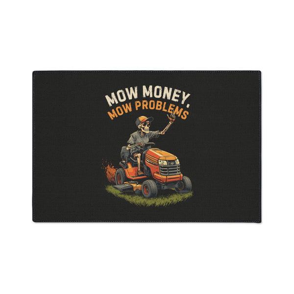 Mow Money, Mow Problems — Lawn Care Floor Mat — Boneyard heavy-duty floor mat
