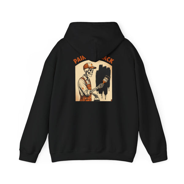 Paint It Black — Painter Hoodie — back, black Hoodie