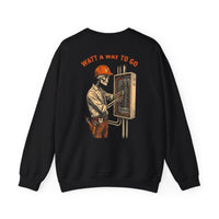 Watt A Way To Go — Electrician Crewneck view 1