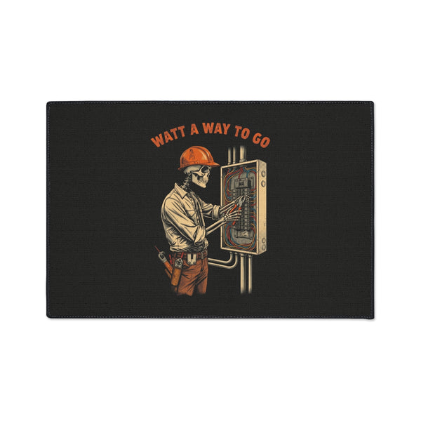 Watt A Way To Go — Electrician Floor Mat — Boneyard heavy-duty floor mat